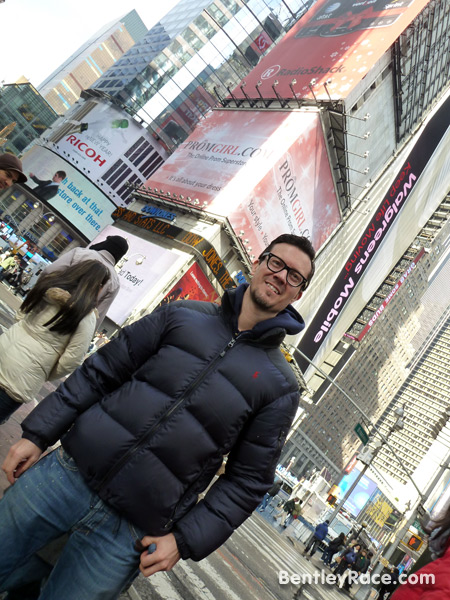 Bentley Race Hanging out in Times Square